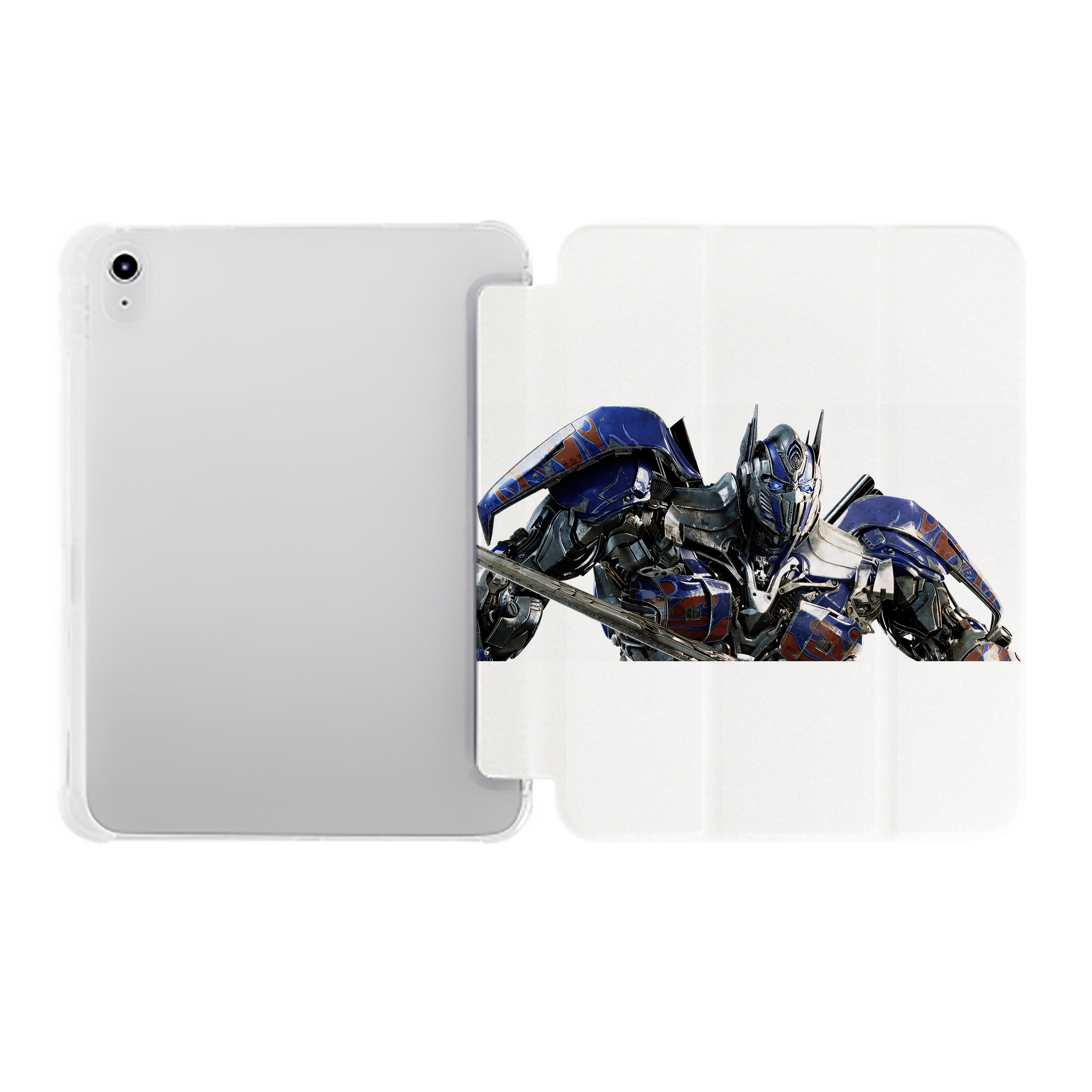 （画像用） Transformers トランスフォーマー IPad ケース ペン収納付き 三つ折りスタンド PUレザー×シリコン 対応機種9.5/10.5/10.9インチ